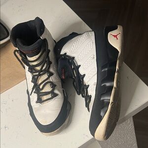 Jordan Kids Sneakers in White, Black, and Red